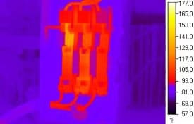 Imagen termográfica del instrumento reparado